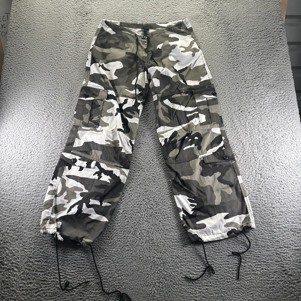 Rothco Pant Mens XXS Black Cotton Camouflage Cargo Tapered Leg Uniform Workwear